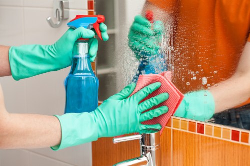 Professional house cleaning in London in a bright living room