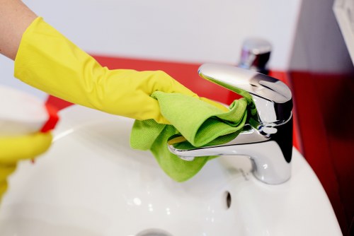 Fabric upholstery cleaning for a modern sofa in London