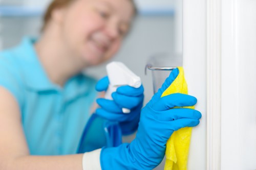Deep cleaning stains from a sofa with specialist equipment