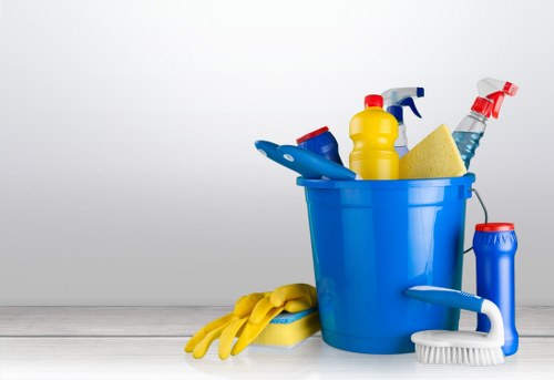 Tenant cleaning a rental kitchen at the end of the lease