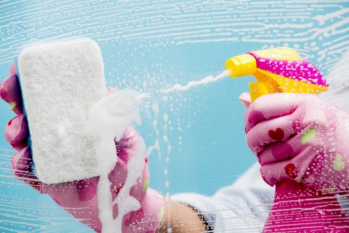London cleaning service team preparing a spotless office space