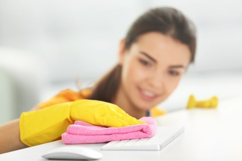 Specialist cleaners in London completing a detailed property clean