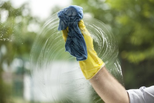 Exterior building cleaning in London with specialist access equipment