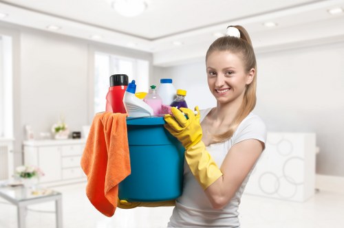 Deep cleaning a kitchen as part of home cleaners in London service